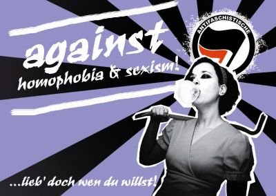 Against homophobia and sexism!